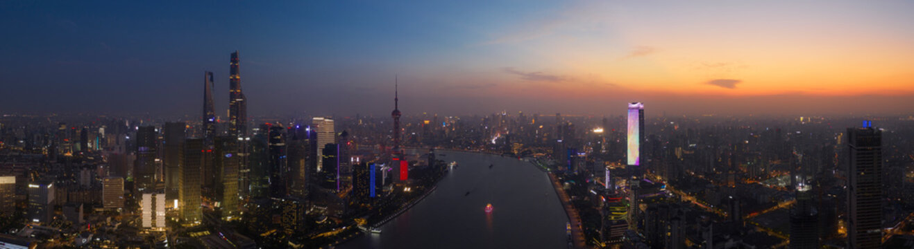 Shanghai city landmark skyline