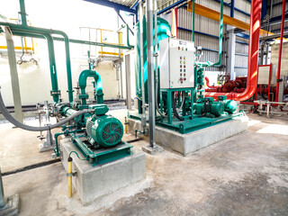 Pump and motor which popular to install with pipe in industrial such chemical, power plant, oil and gas.