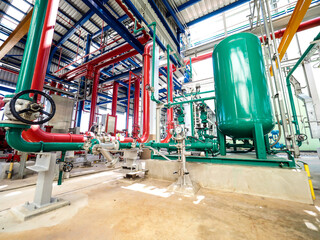 Pressure gauge of measuring instrument close up in industry zone at power plant