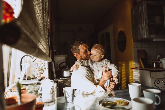 portrait of father and daughter