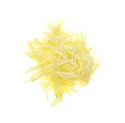 garlic chives isoalted on white background