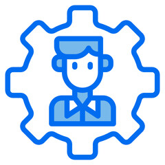 bussiness blue line icon