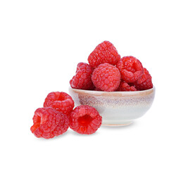 raspberry fruit isolated on white background