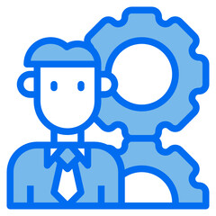 bussiness blue line icon