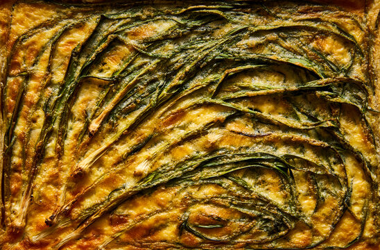 Vegan Quiche With Wild Asparagus