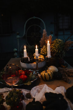 Romantic Night Scenery Outside

