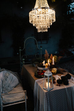 Romantic Night Scenery Outside


