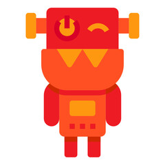 Robot flat icon