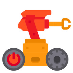 Robot flat icon