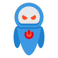Robot flat icon