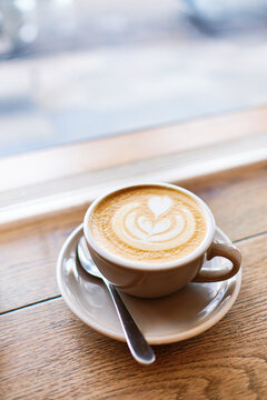 cappuccino at the window