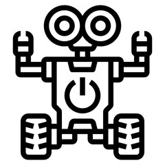 Robot line icon