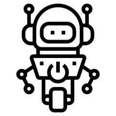 Robot line icon