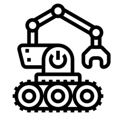 Robot line icon