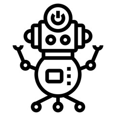 Robot line icon