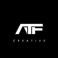 ATF Letter Initial Logo Design Template Vector Illustration - obrazy, fototapety, plakaty