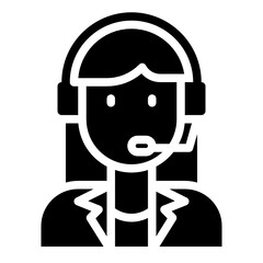 Customer service glyph icon
