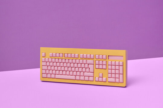 Craft computer keyboard made from paper.
