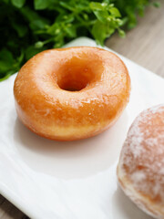 원형 모양 도넛, 음식, 간식
