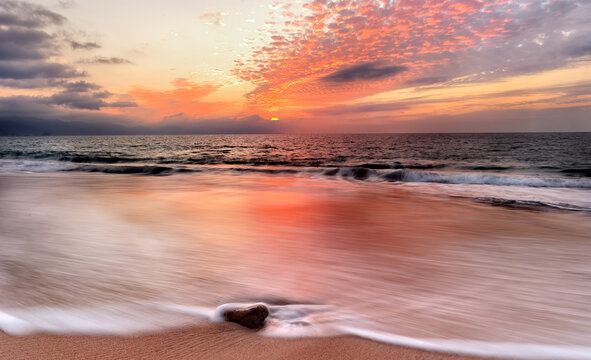Beautiful Sunset Ocean Nature Landscape