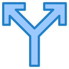 arrow blue style icon