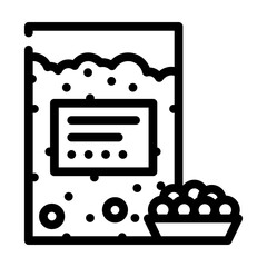 tapioca gluten free line icon vector. tapioca gluten free sign. isolated contour symbol black illustration