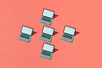  Minimalist style background including laptop computer