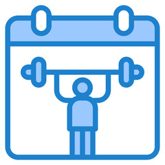 calendar blue style icon