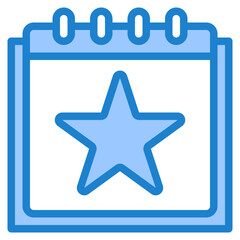 calendar blue style icon