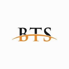 BTS initial swoosh horizon, letter logo designs corporate inspiration