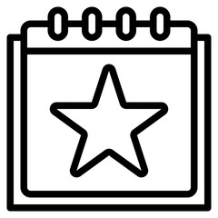 calendar outline style icon