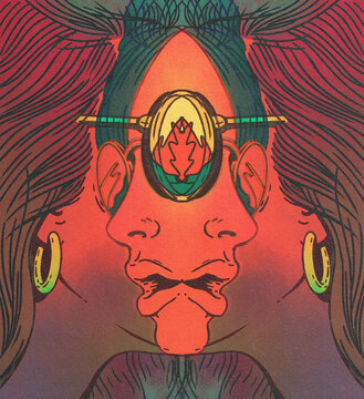 Bipolar Girl Illustration