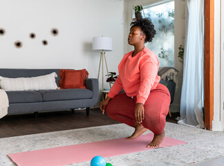 Woman Takes A Deep Breath 