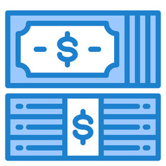 currency blue style icon
