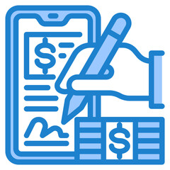 finance blue style icon
