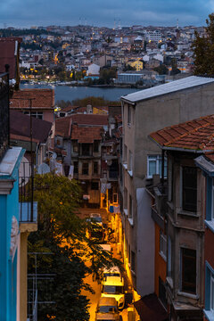 Street Istanbul Balat at dusk