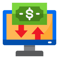 money flat style icon