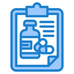 clipboard blue style icon