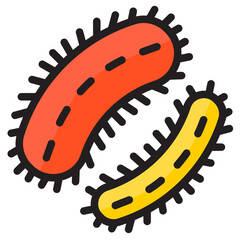 bacteria color line style icon