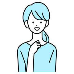 女性　笑顔　喜び