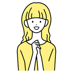 Fototapeta premium 女性 笑顔 喜び