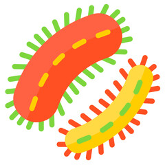 bacteria flat style icon