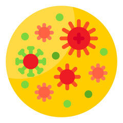 bacteria flat style icon