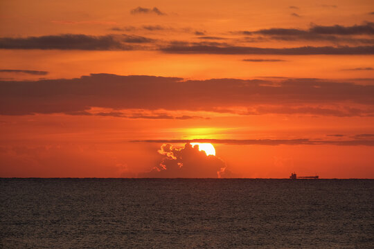 Tanker and Sunrise