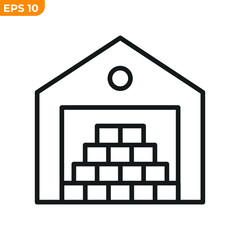 warehouse icon symbol template for graphic and web design collection logo vector illustration