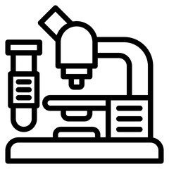 microscope outline style icon