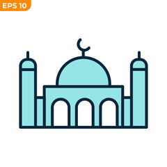 mosque icon symbol template for graphic and web design collection logo vector illustration