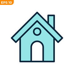 Obraz premium home icon symbol template for graphic and web design collection logo vector illustration