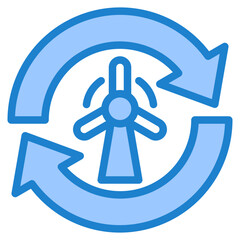 ecology blue style icon