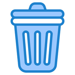 trash blue style icon